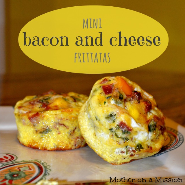 Mini Bacon & Cheese Frittatas: easy, adorable, fast, and delicious.